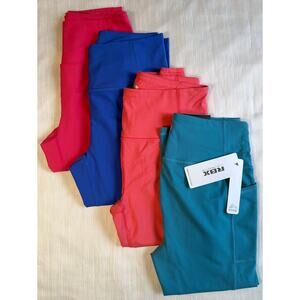 4 RBX Women Leggings Capri Length High Waisted Pull On Stretch Athletic Large